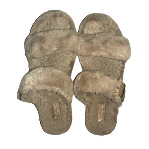 Kookaburra by Ugg Women’s Furr-ah Tan Strappy Slides Sz 10